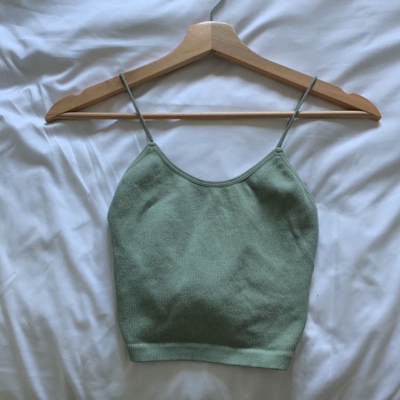 Sage green crop top - Picture 2 of 2